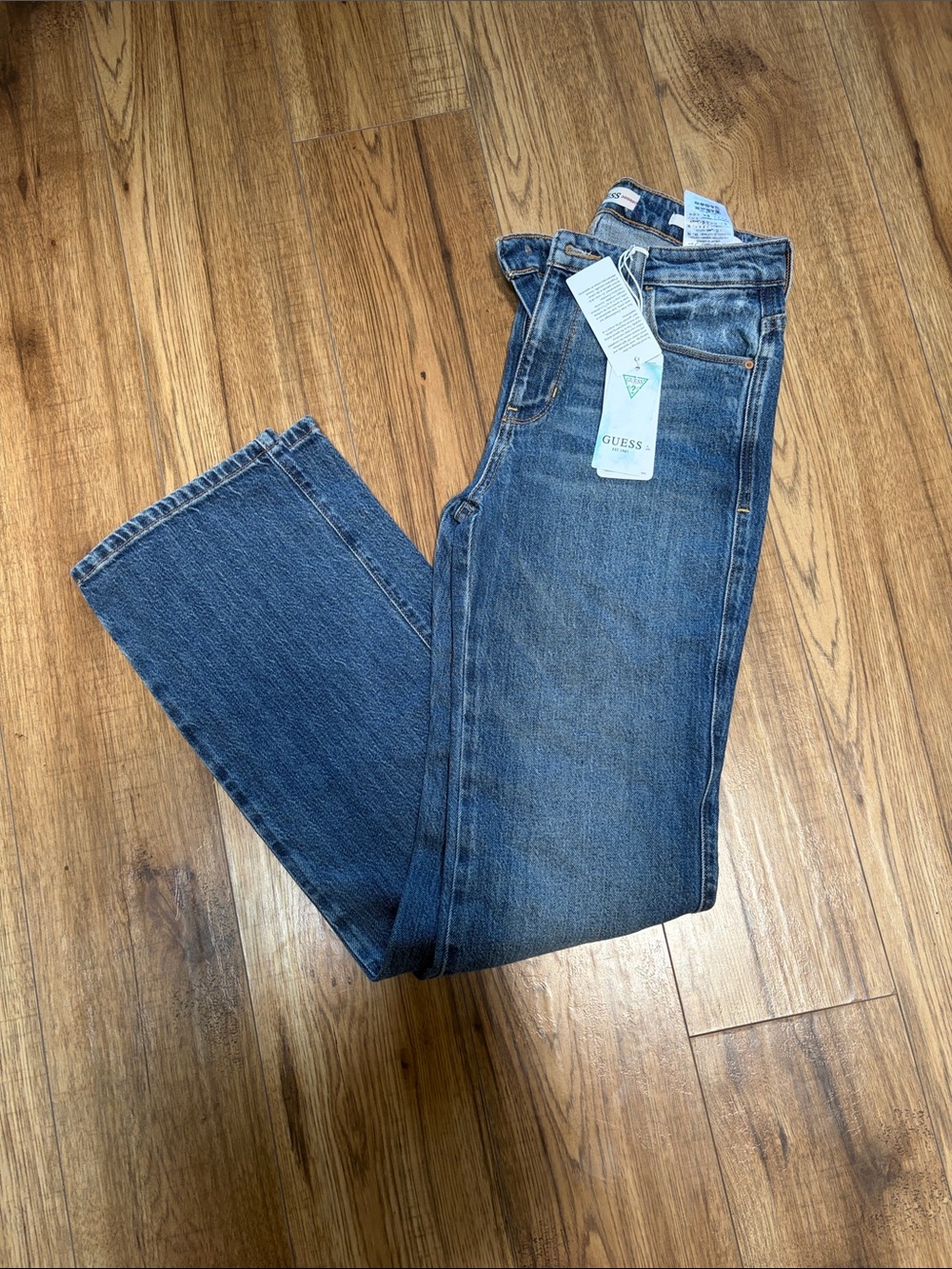 Guess Women's Medium Blue Straight-Leg Jeans